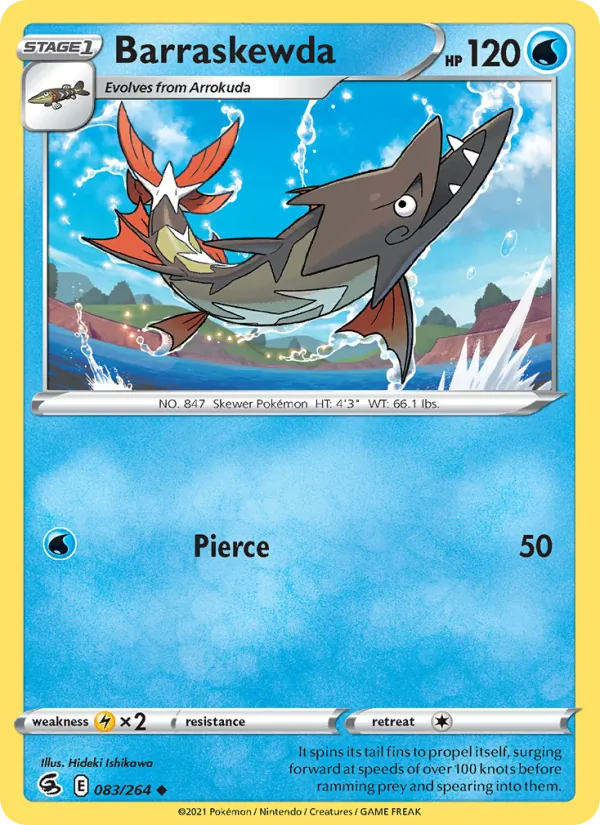 Barraskewda - Fusion Strike Pokemon Card