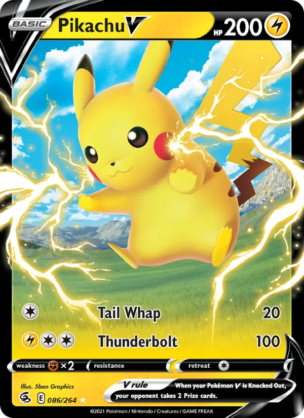 Pikachu V - Fusion Strike Pokemon Card