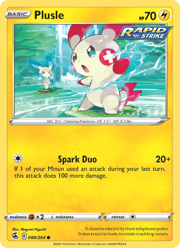 Plusle - Fusion Strike Pokemon Card