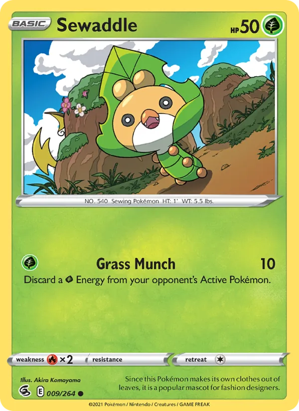 Sewaddle - Fusion Strike Pokemon Card