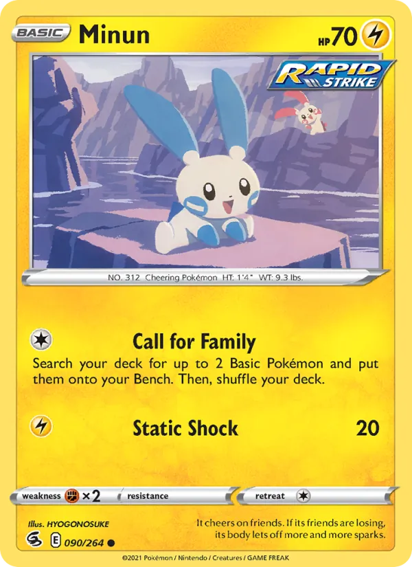 Minun - Fusion Strike Pokemon Card