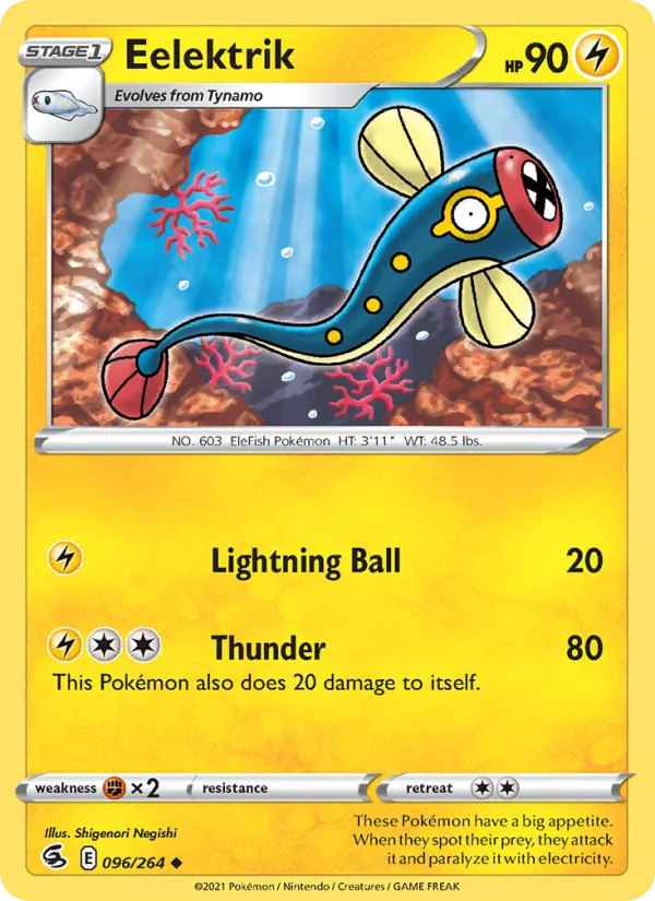 Eelektrik - Fusion Strike Pokemon Card