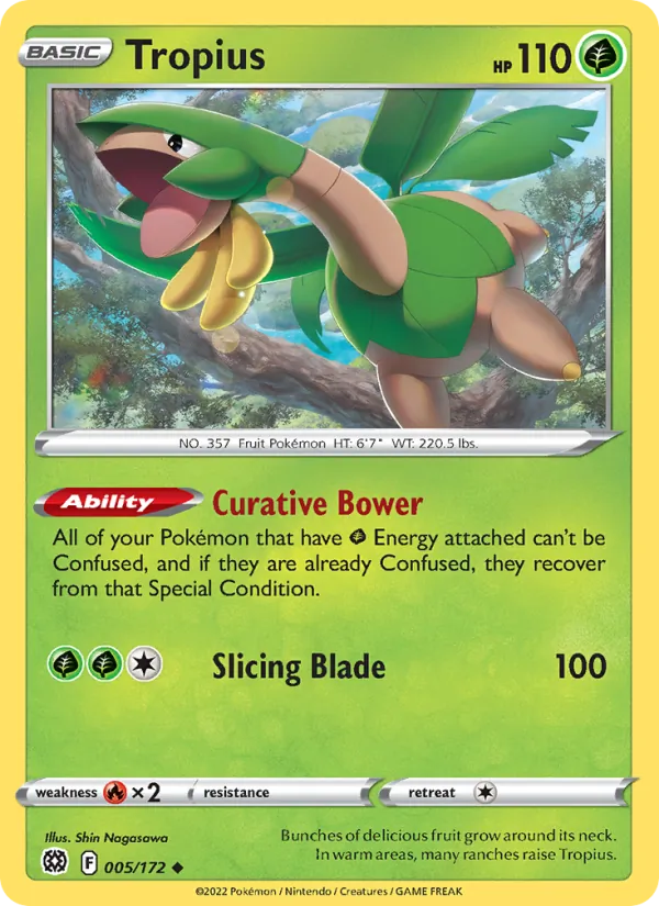 Tropius - Brilliant Stars Pokemon Card
