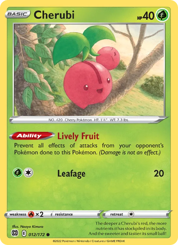 Cherubi - Brilliant Stars Pokemon Card