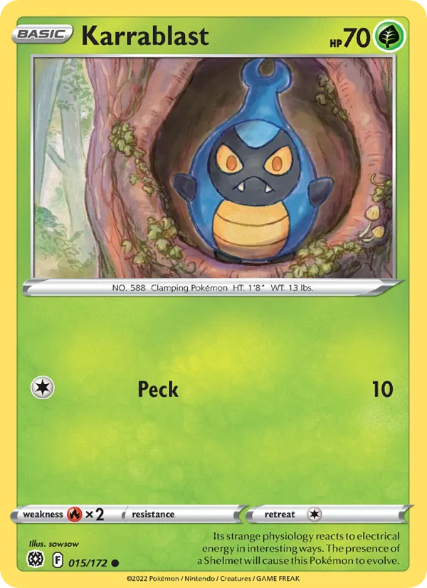 Karrablast - Brilliant Stars Pokemon Card