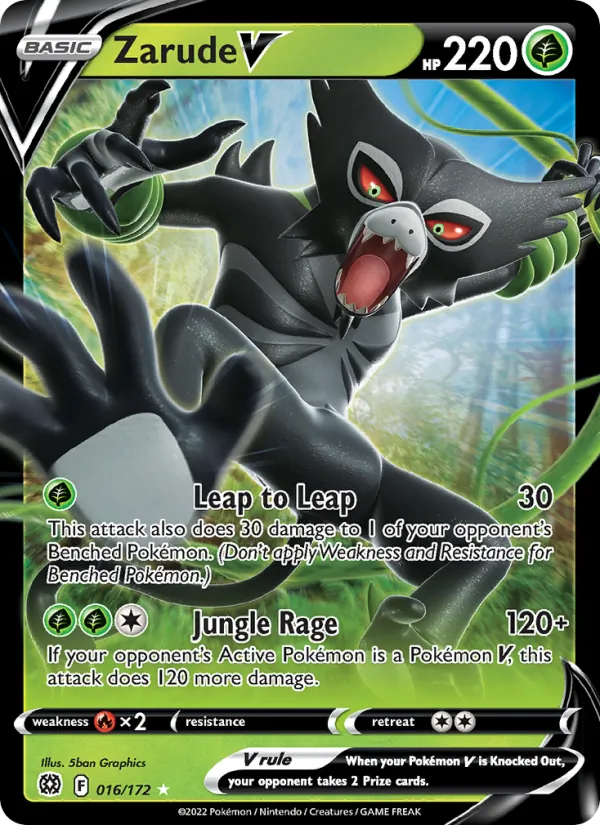 Zarude V - Brilliant Stars Pokemon Card
