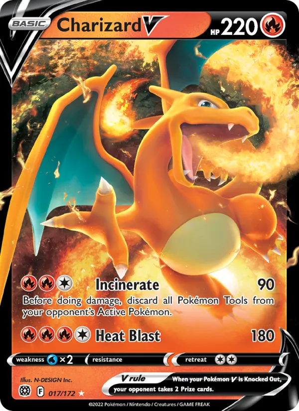 Charizard V - Brilliant Stars Pokemon Card