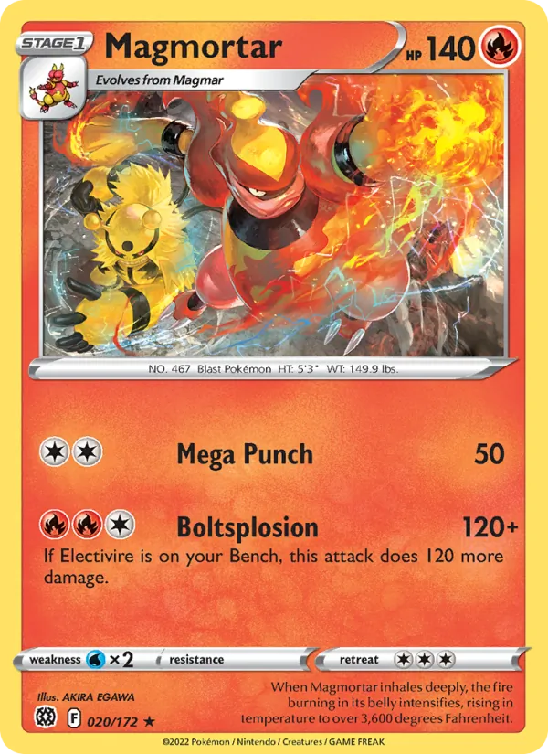 Magmortar - Brilliant Stars Pokemon Card
