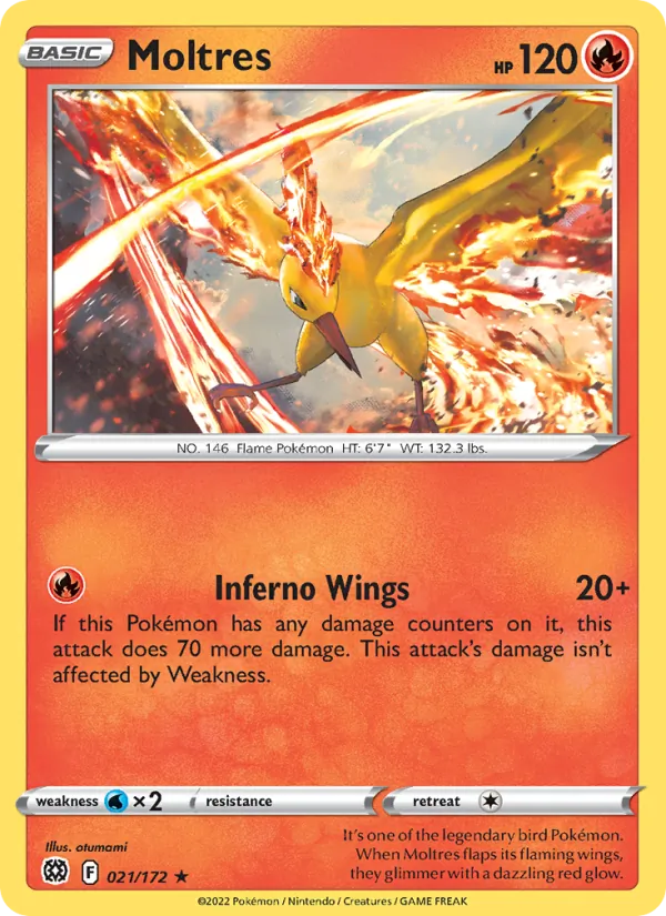 Moltres - Brilliant Stars Pokemon Card