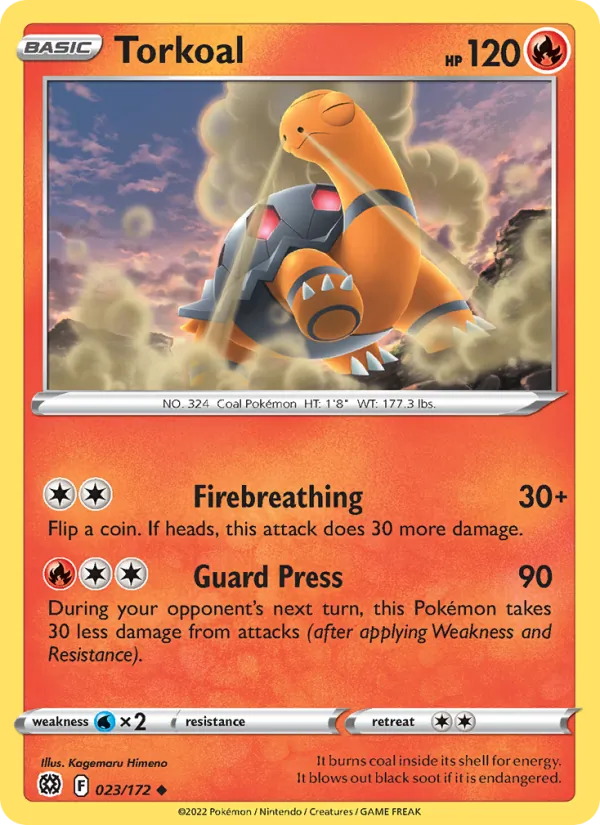 Torkoal - Brilliant Stars Pokemon Card