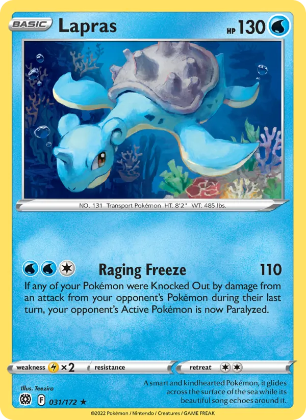Lapras - Brilliant Stars Pokemon Card