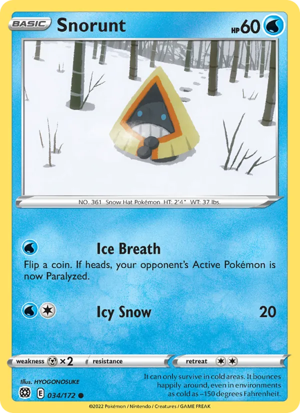 Snorunt - Brilliant Stars Pokemon Card