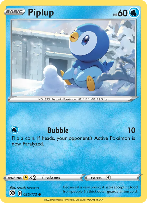 Piplup - Brilliant Stars Pokemon Card