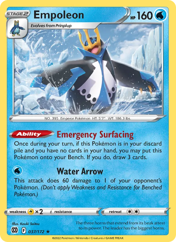 Empoleon - Brilliant Stars Pokemon Card