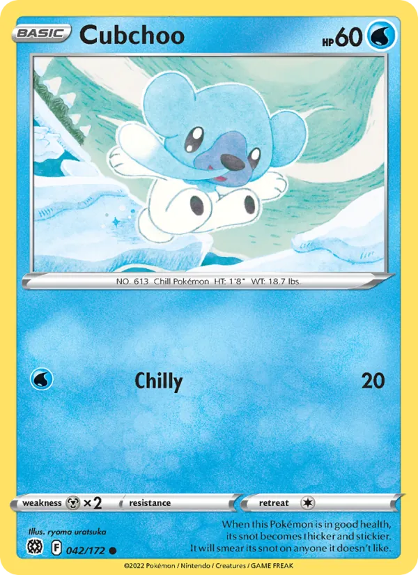 Cubchoo - Brilliant Stars Pokemon Card