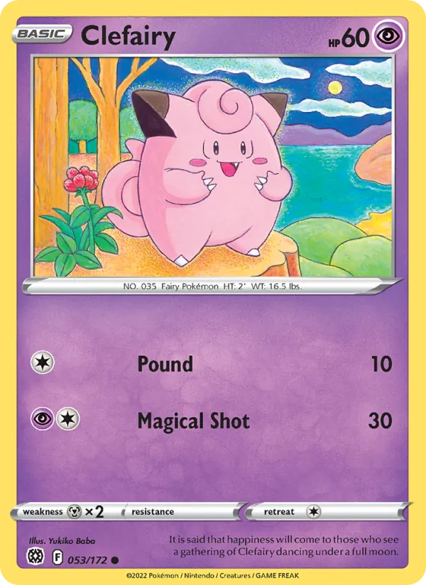 Clefairy - Brilliant Stars Pokemon Card