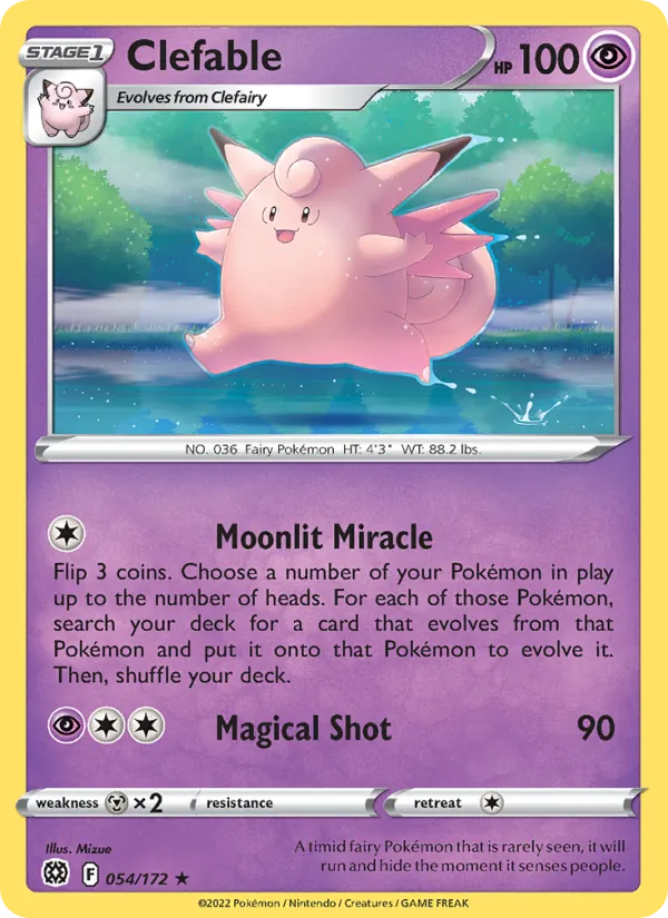 Clefable - Brilliant Stars Pokemon Card