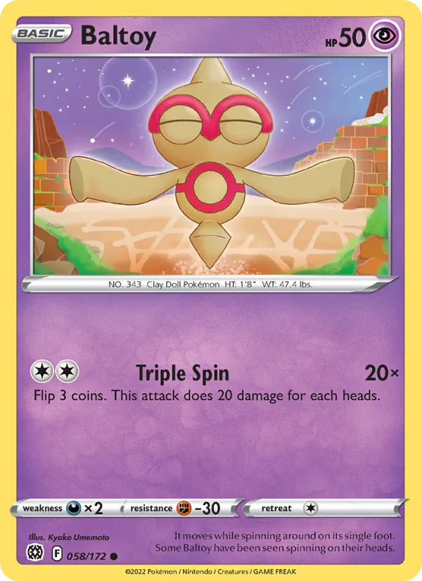 Baltoy - Brilliant Stars Pokemon Card