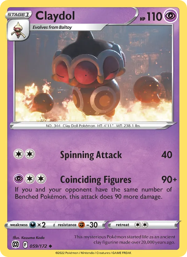 Claydol - Brilliant Stars Pokemon Card