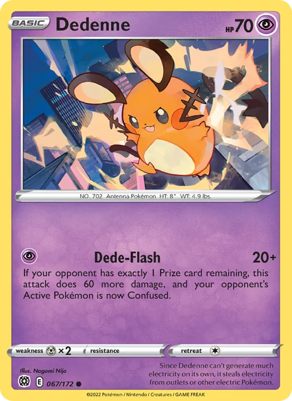 Dedenne - Brilliant Stars Pokemon Card