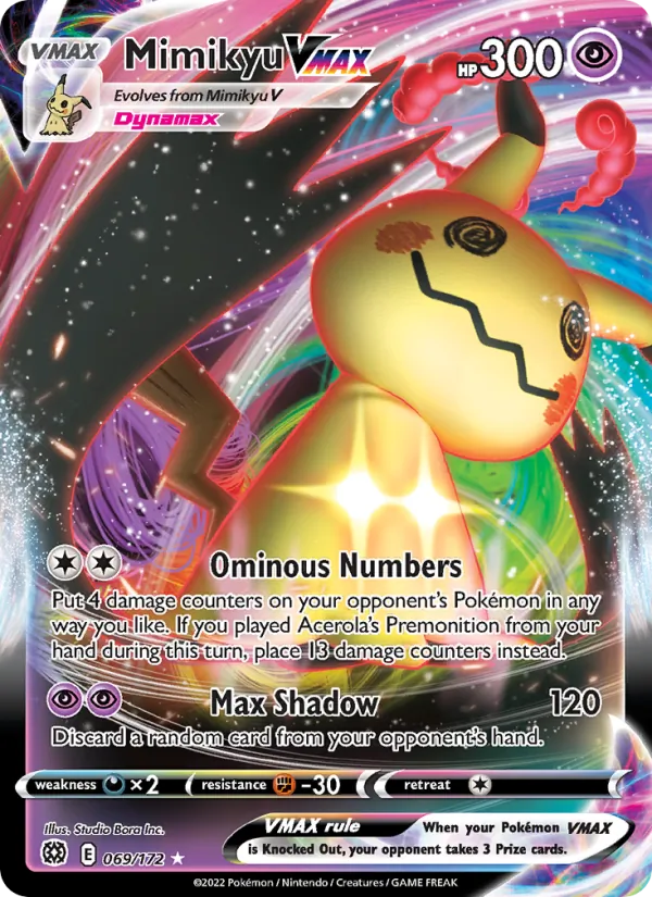 Mimikyu VMAX - Brilliant Stars Pokemon Card
