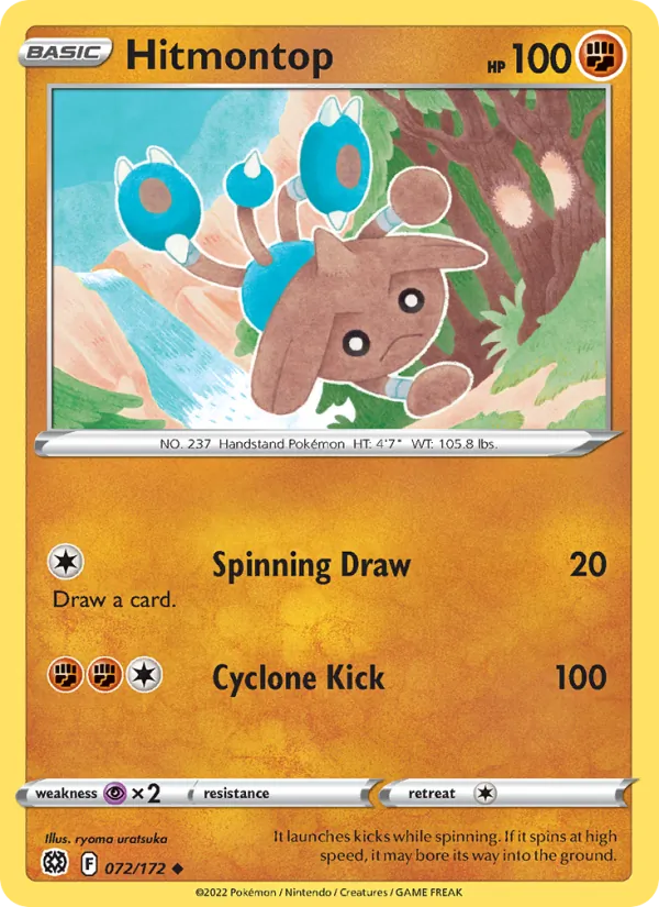 Hitmontop - Brilliant Stars Pokemon Card