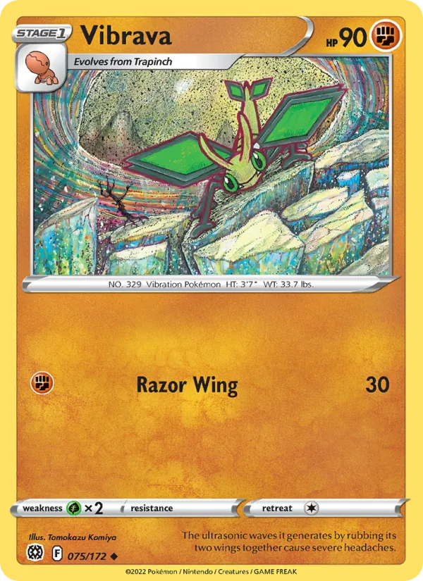 Vibrava - Brilliant Stars Pokemon Card