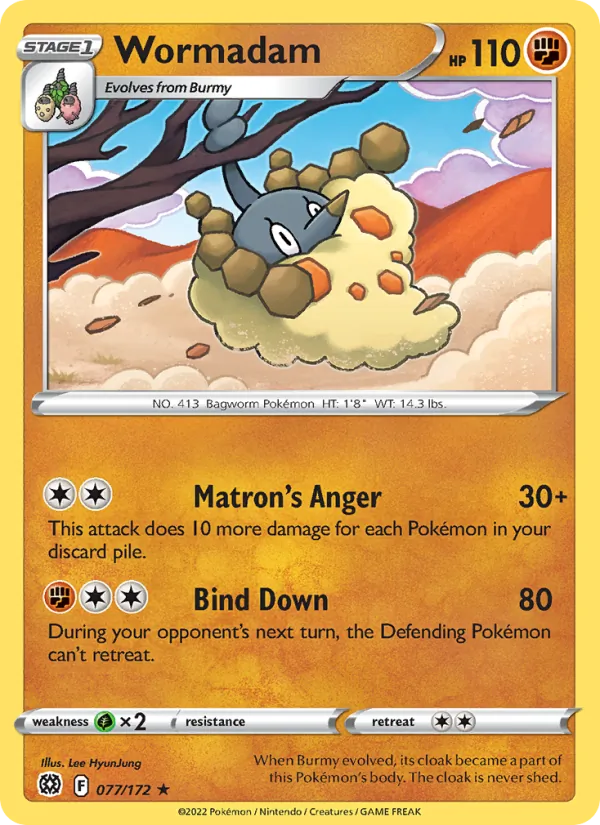Wormadam - Brilliant Stars Pokemon Card