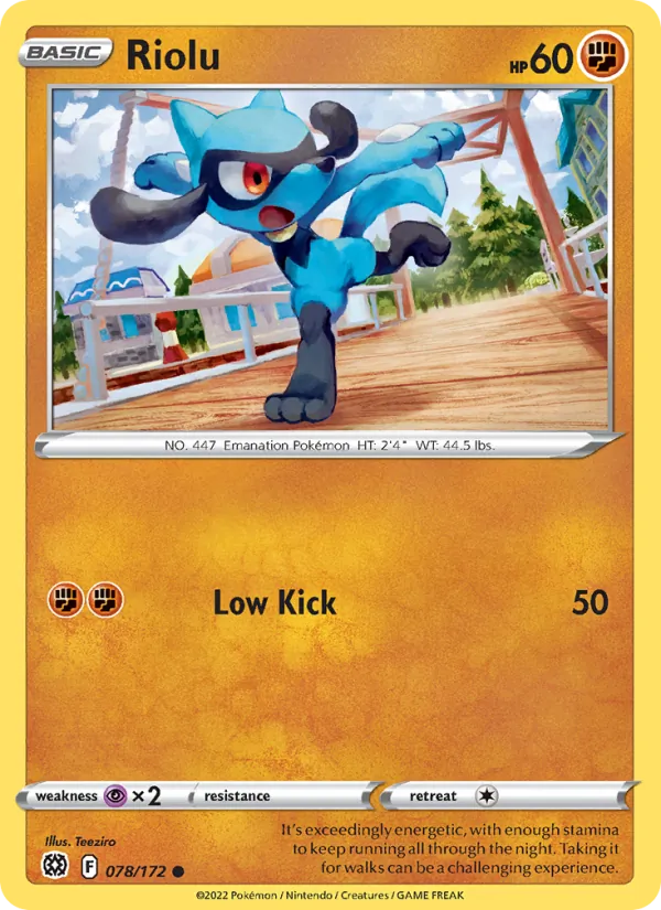 Riolu - Brilliant Stars Pokemon Card
