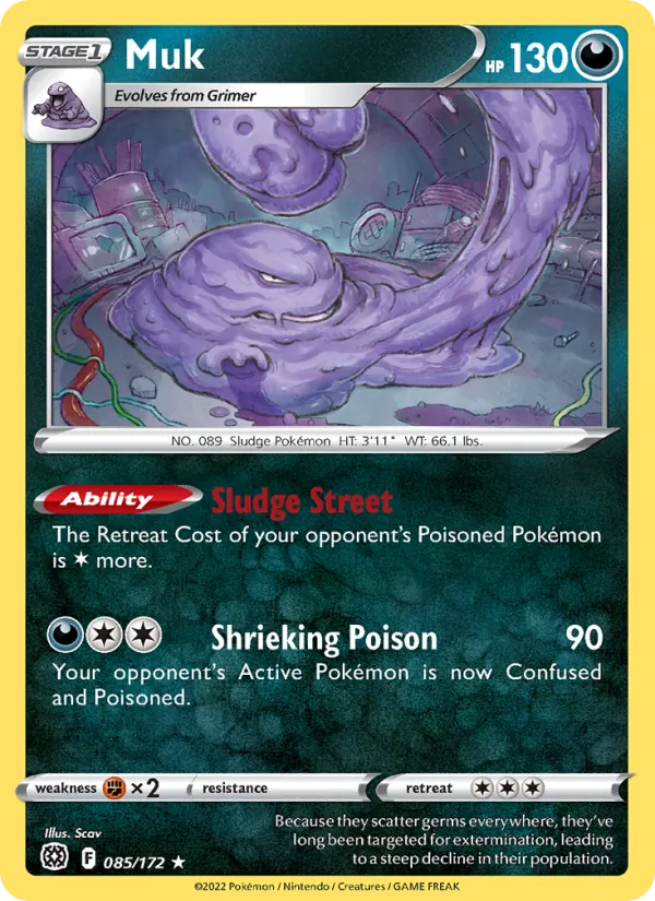 Muk - Brilliant Stars Pokemon Card