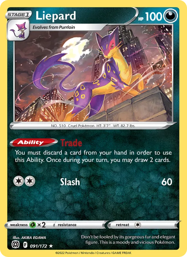 Liepard - Brilliant Stars Pokemon Card