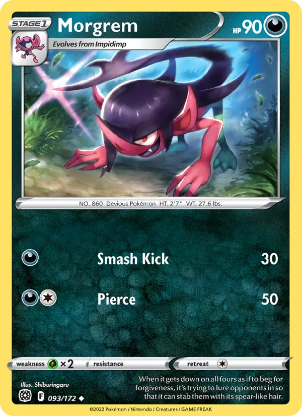 Morgrem - Brilliant Stars Pokemon Card