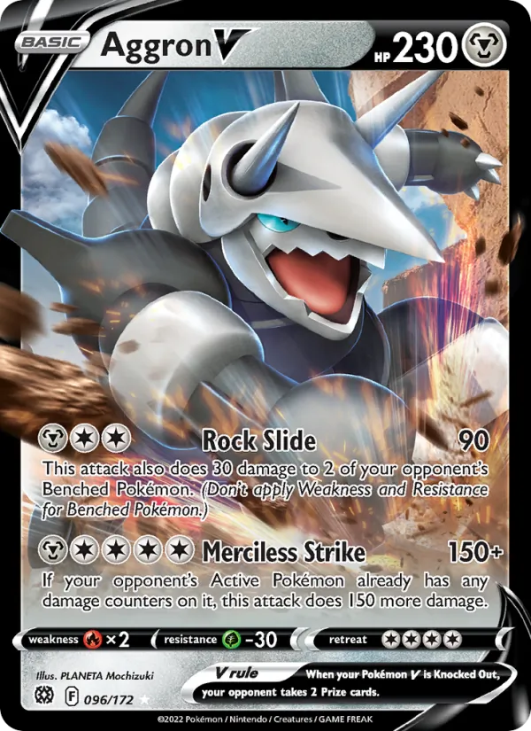 Aggron V - Brilliant Stars Pokemon Card