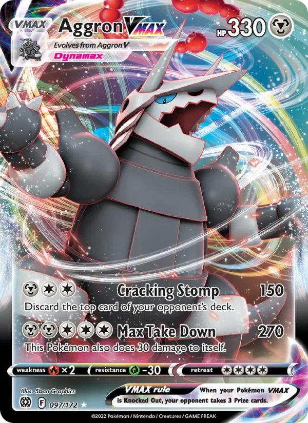 Aggron VMAX - Brilliant Stars Pokemon Card