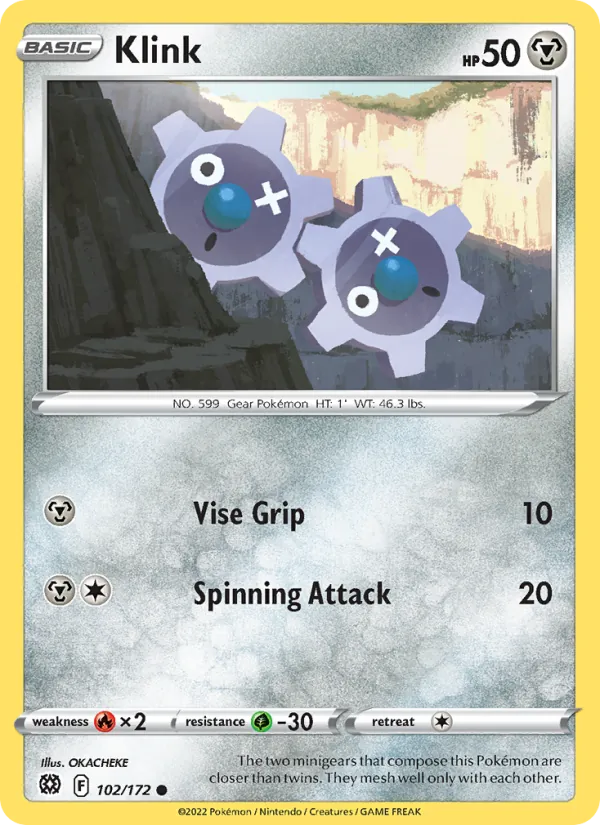 Klink - Brilliant Stars Pokemon Card