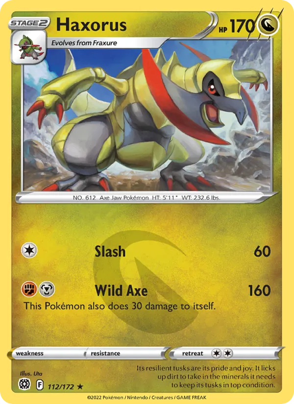 Haxorus - Brilliant Stars Pokemon Card