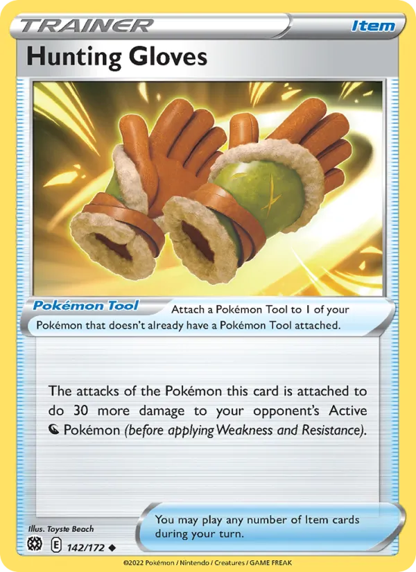 Hunting Gloves - Brilliant Stars Pokemon Card