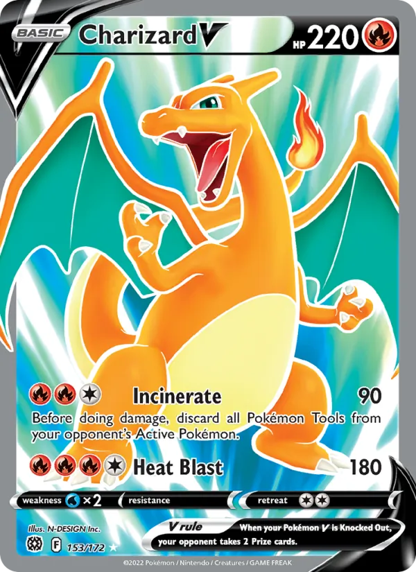 Charizard V - Brilliant Stars Pokemon Card