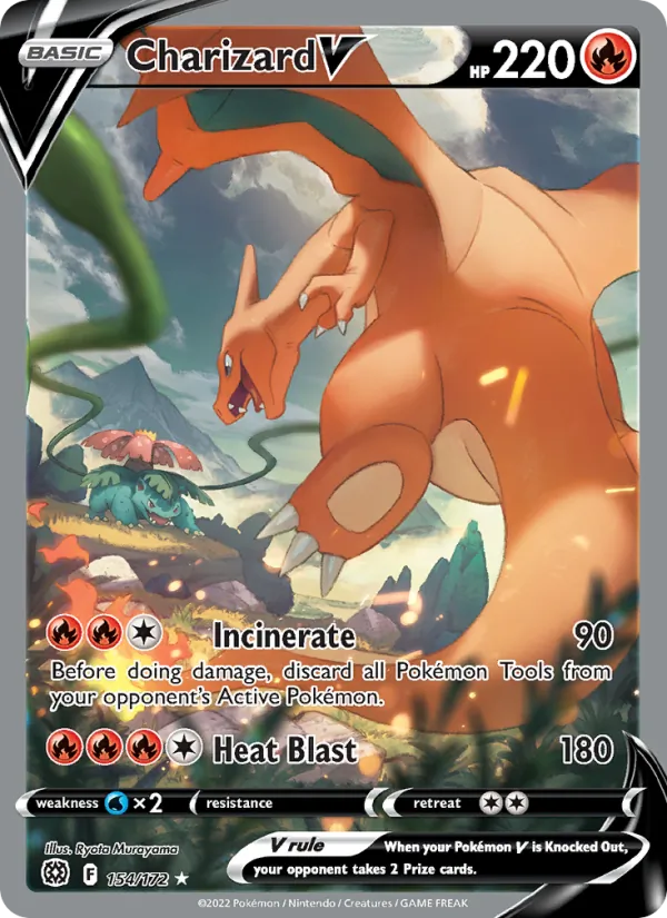 Charizard V - Brilliant Stars Pokemon Card