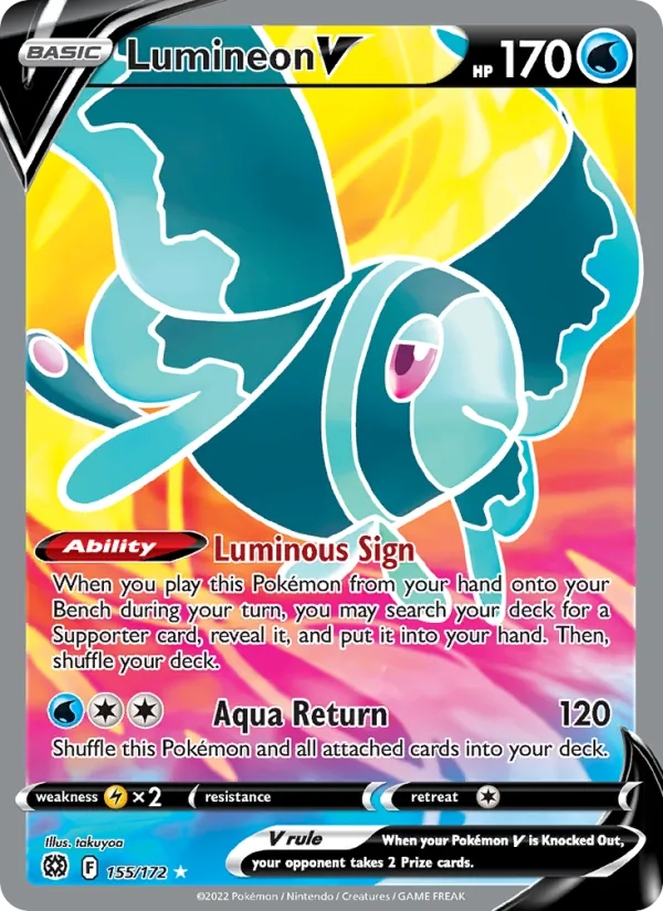 Lumineon V - Brilliant Stars Pokemon Card