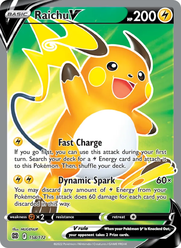 Raichu V - Brilliant Stars Pokemon Card