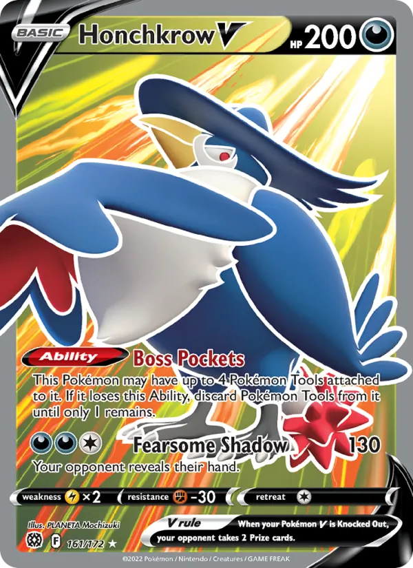Honchkrow V - Brilliant Stars Pokemon Card