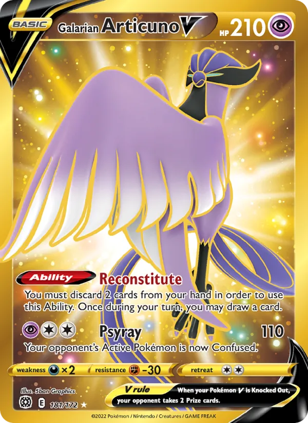 Galarian Articuno V - Brilliant Stars Pokemon Card