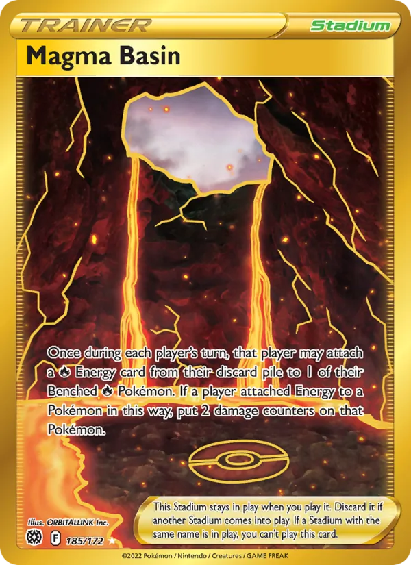 Magma Basin - Brilliant Stars Pokemon Card