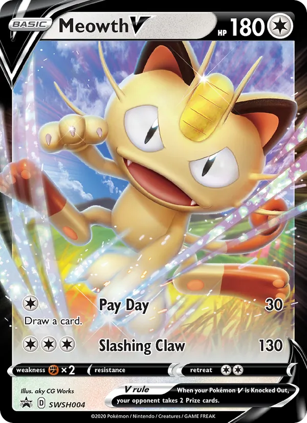 Meowth V - SWSH Black Star Promos Pokemon Card