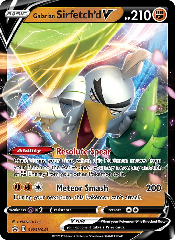 Galarian Sirfetch'd V - SWSH Black Star Promos Pokemon Card