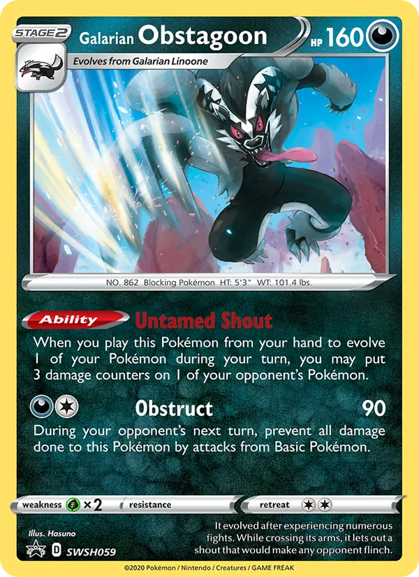 Galarian Obstagoon - SWSH Black Star Promos Pokemon Card