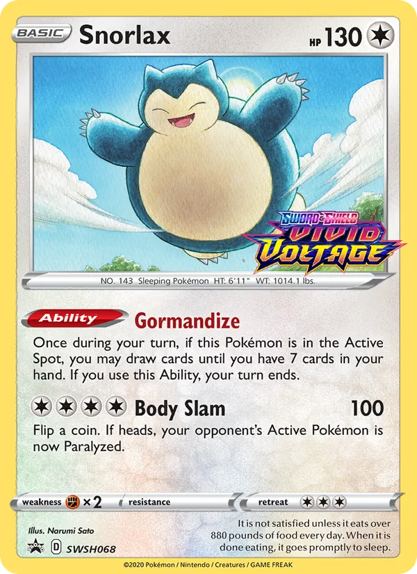 Snorlax - SWSH Black Star Promos Pokemon Card