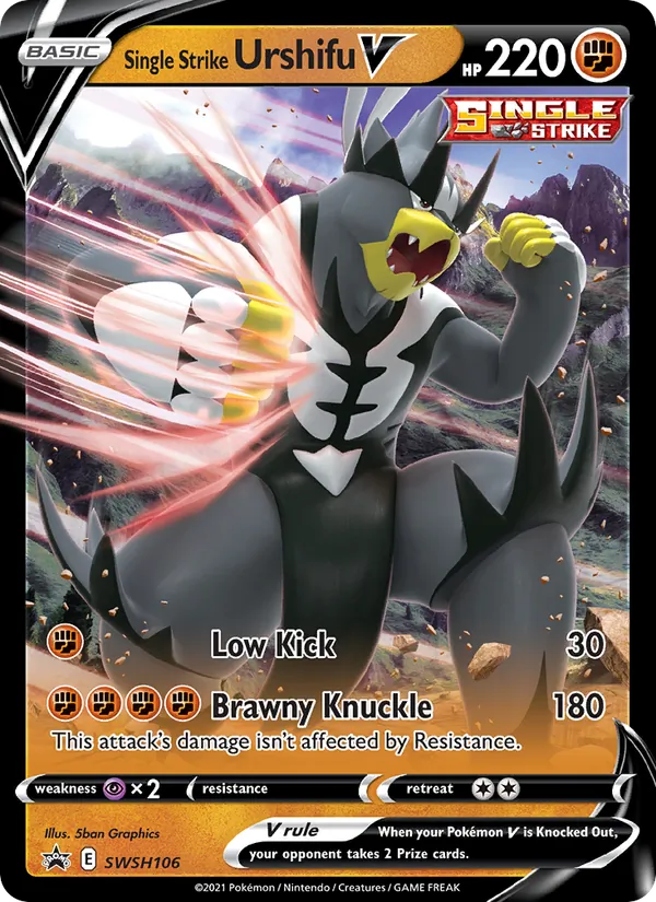 Single Strike Urshifu V - SWSH Black Star Promos Pokemon Card