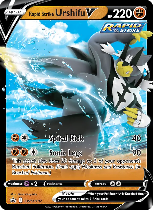 Rapid Strike Urshifu V - SWSH Black Star Promos Pokemon Card